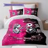 Name Custom Jack & Sally Pattern Bedding Set Quilt Cover Pillowcase Home Decor Gift (1 * duvet cover + 2 * pillowcase, without core)