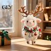 Christmas Tree Hanging Supplies Cute Animal Ornament, 2D Flat Sheep Dog Double-Sided Shaped Ornaments Acrylic Xmas Decoration for Lovers Colorful