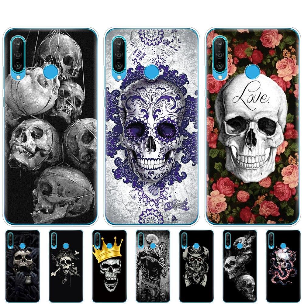 Силиконовый чехол для телефона HONOR 20 lite view 30 v 30 pro чехол для huawei honor 20S 9A 9C 9S 9X Premium 7s 8a skull ghost
