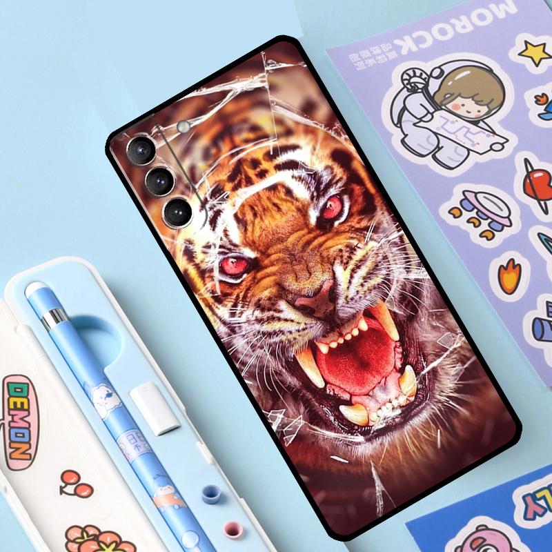 Ferocious Tiger Animal Case For Samsung Galaxy S23 S22 S20 S21 Ultra S8 S9 S10 Note10 Plus Note20 Ultra S20 FE Cover