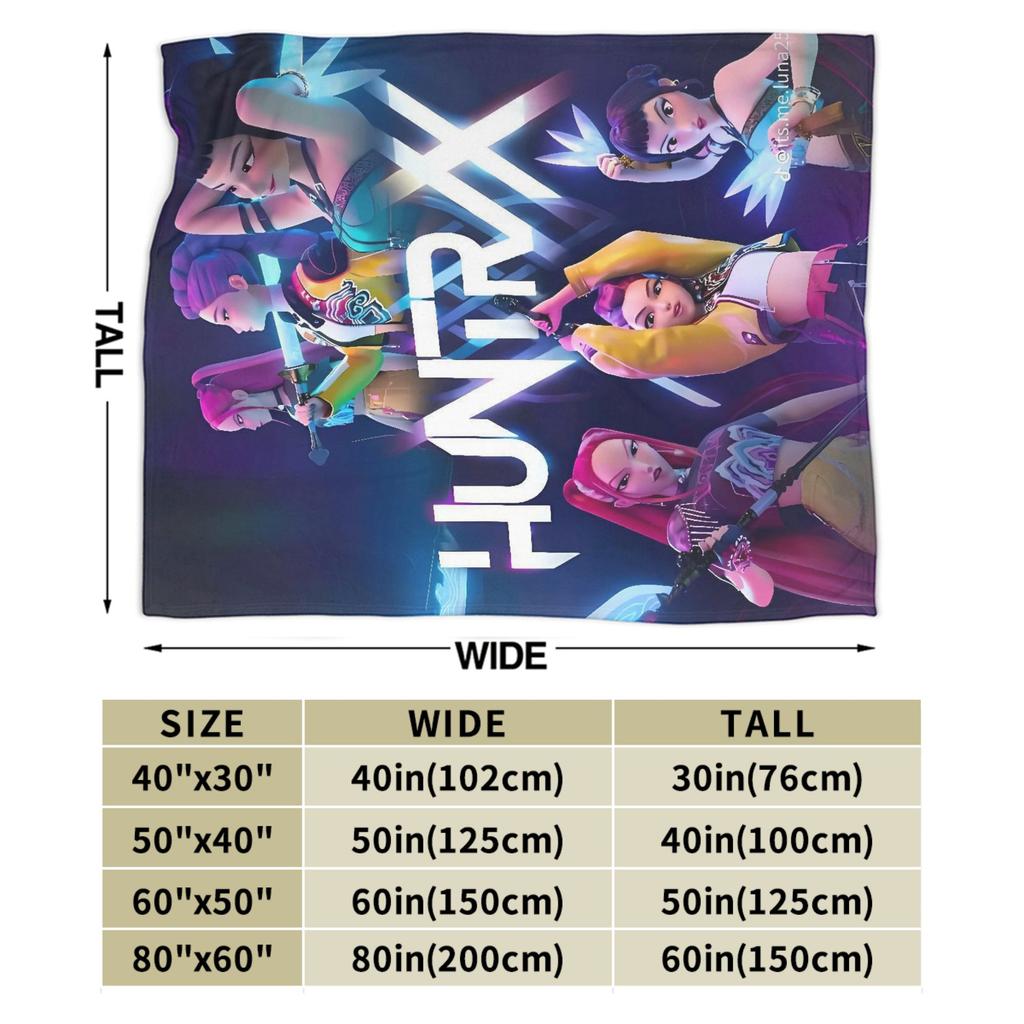 KPop Demon Hunters Plush Blanket Child Flannel Throw Blanket For Couch Bed Soft Warm Design Quality Bedspread Gift Idea