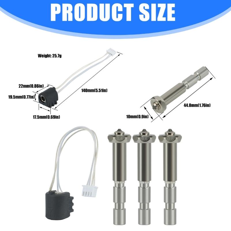 3D Printer Hotend Upgrades Kit for 3 Precisions Temperatures Control And Fast Speed Compatibility