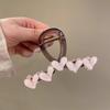 Korean Style Heart Claw Clip Plastic Hair Crab Clip Simple Love Heart Hair Claw  Women