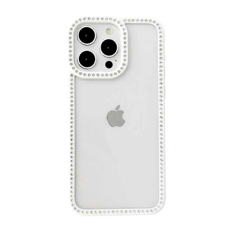 Подходит для iPhone15 Прозрачный Противоударный Чехол для Мобильного Телефона Apple 16 ProMax Конфетный Страз Магнитный Защитный Чехол