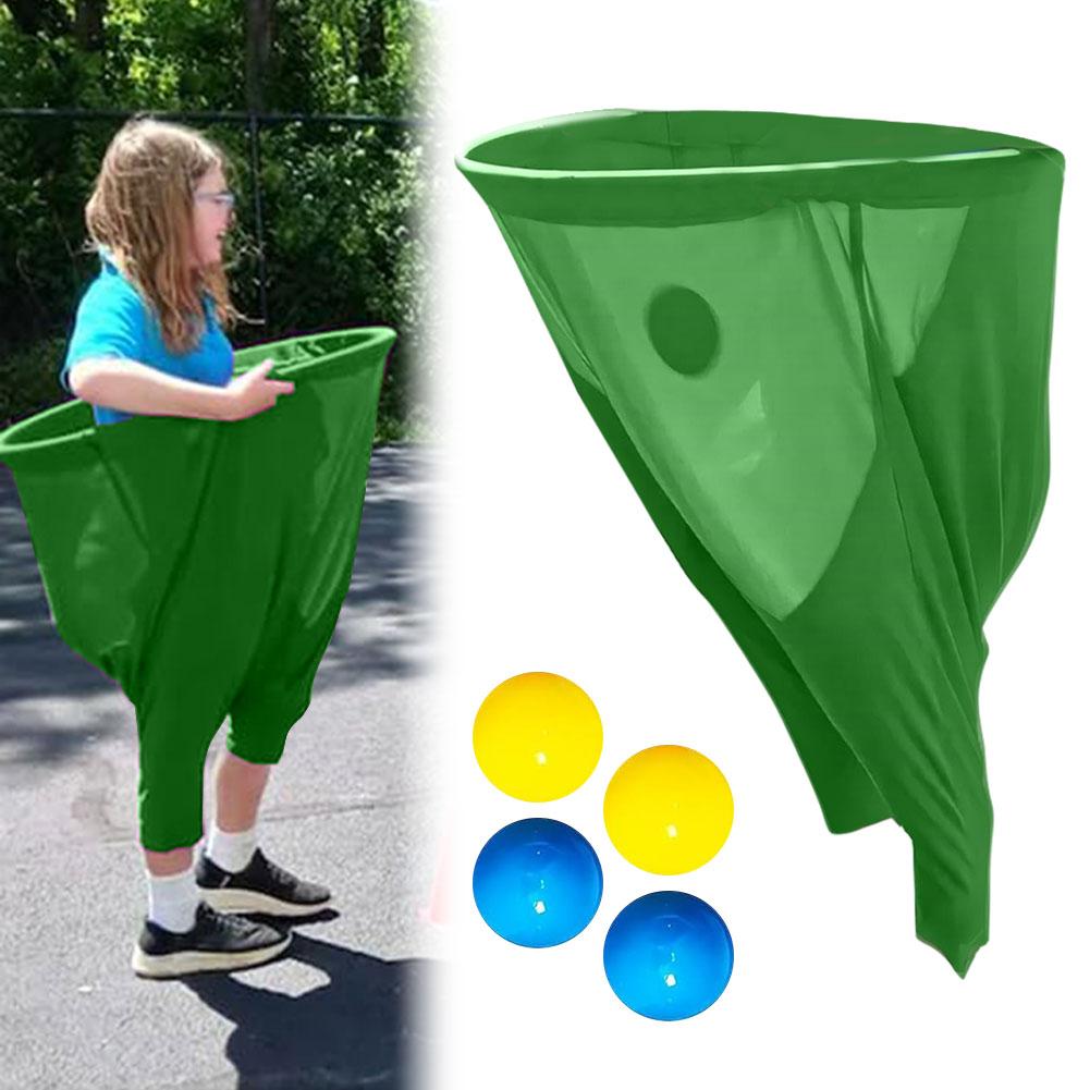 Granny Pants Field Family Reunion Game with 4 Bouncy Balls Outdoor Games Set with Oversized Pants for Outside Backyard Field Day