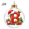 Xmas Wall Hanging Ornaments 26?Letter Acrylic Christmas Ball Ornament, 3D Crystal Style Alphabet Gift Ideas for Family Pendant, Tree Home