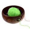 Portable Woolen Yarn Ball Wooden Storage Bowl Dustproof Crochet Bowl Yarn Storage Bowl Knitting Needlework Organizer Case