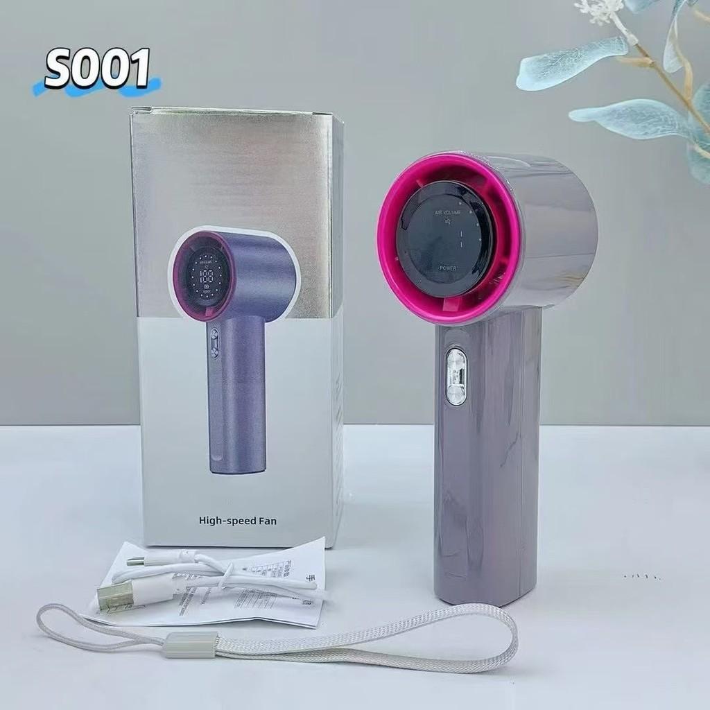 Ручной мини-вентилятор-турбина с USB-зарядкой и светодиодным дисплеем для путешествий и офиса