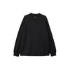 Y-3 Solid Color Crew Neck Pullover Long Sleeve Sweatshirt Unisex Sweatshirt Black IR7113