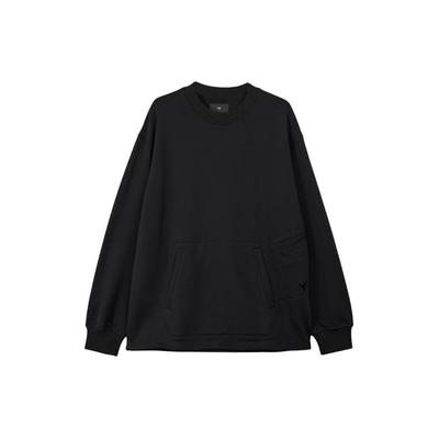 Y-3 Однотонный свитер с круглым вырезом и длинными рукавами, толстовка унисекс, черный цвет IR7113