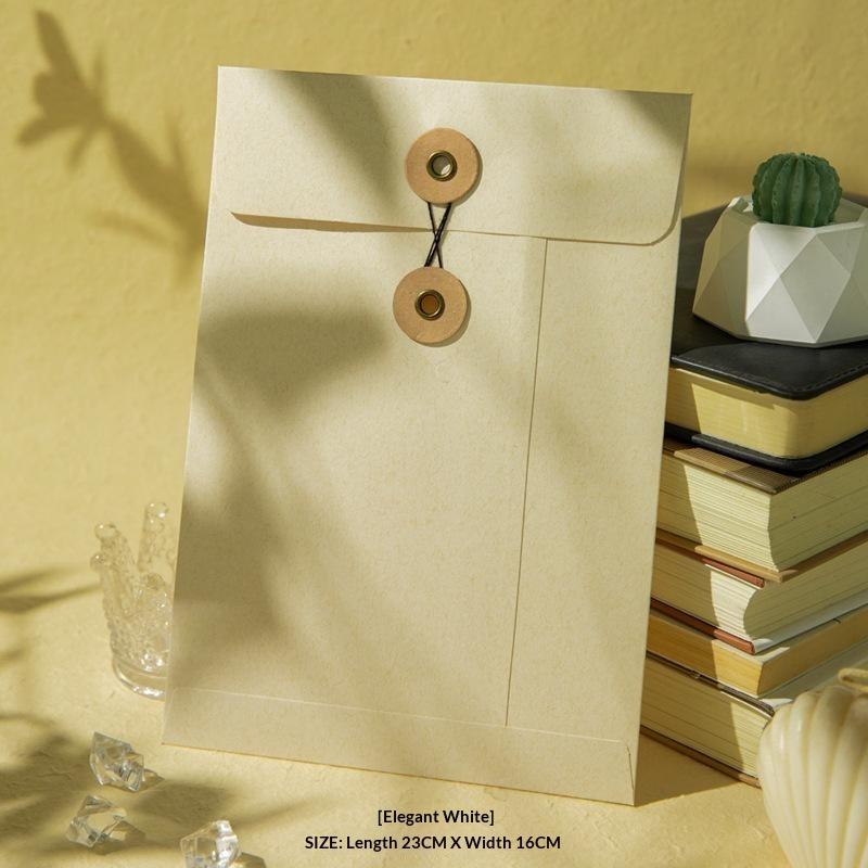 A5 Vintage Kraft Paper Envelopes String Tie Closure for Bachelorette Party Invitation Card Small Gift Enclosure
