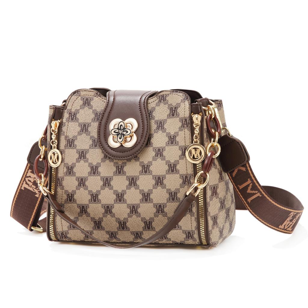 Bag Messenger Bag Women's 2025 New Fashionable Large-capacity Women's Bag Flower Bucket Bag Fashionable Shoulder Portable