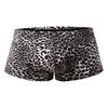 Men's New Leopard-Print Sexy Low-Waist Sweat-Absorbing Flat-Angle Underwear