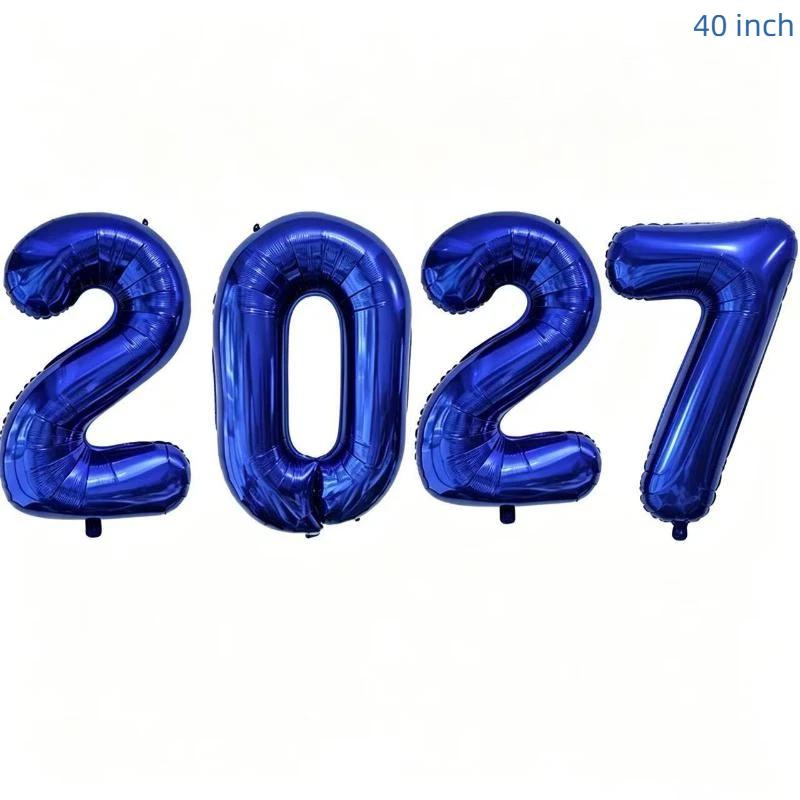 2027 Золотые Короны Фольгированные Цифровые Шары 16 Дюймов Устойчивые к Царапинам для Новогодней Детской Тематической Вечеринки Декор Принадлежности