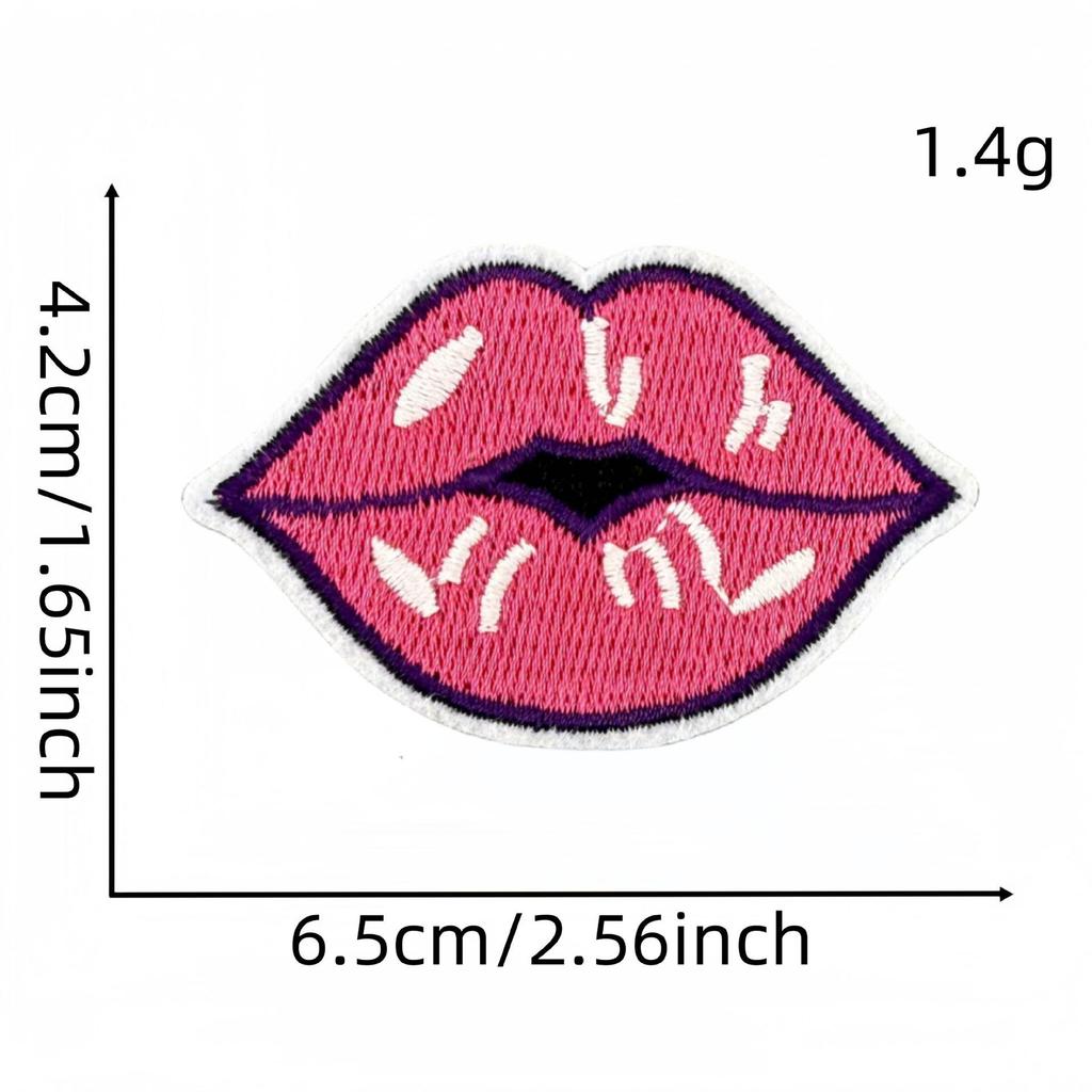 Мультяшная розовая серия вышитая нашивка бантик цветок аппликация аксессуары для одежды с термоклеем