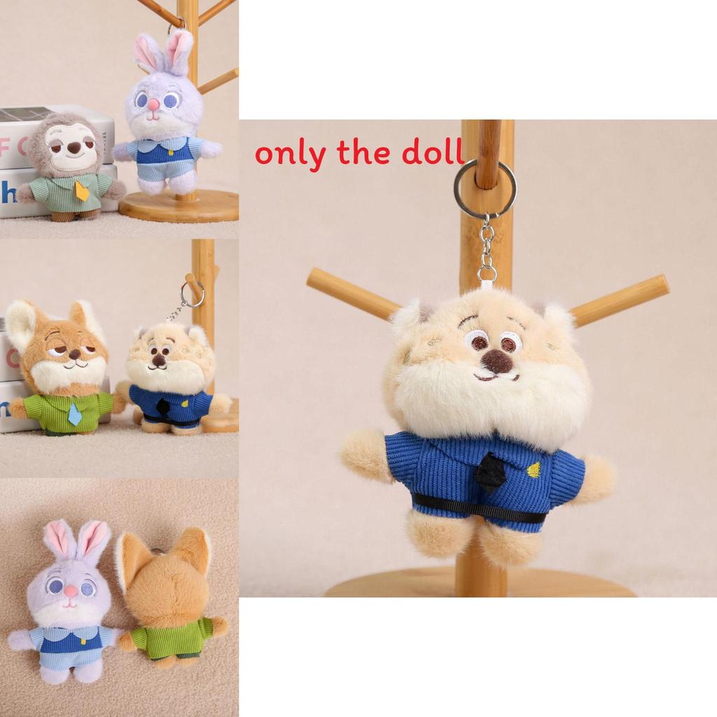 Zootopia Plush Nick And Judy Keychain Soft Toy For Girls Bag Decor