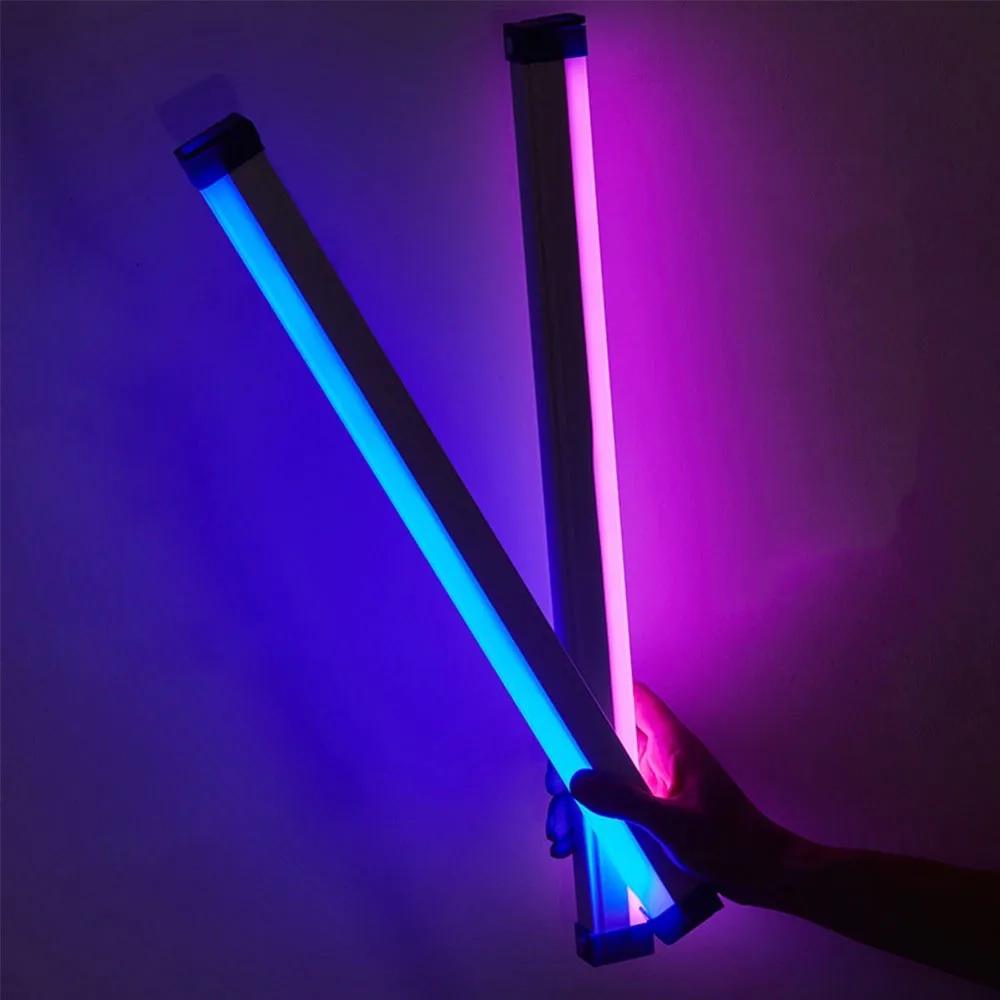 Цветная светодиодная трубка RGB 17 см/32 см USB-светильник Ночник Фиолетово-синий световой стержень Лампа для комнаты Ручной подвесной заполняющий свет Фото