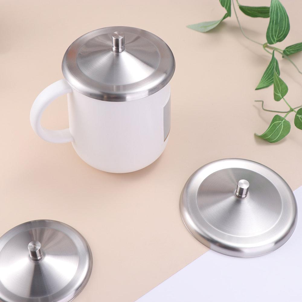 Durable Mug Cover 8.5/9.3/10.2cm Drink Cup Lids Stainless Steel Cup Lids Coffee