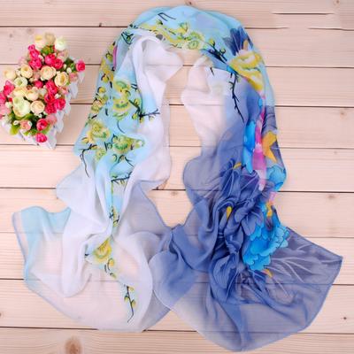Модные шелковые шарфы с пионами для женщин, легкие, длинные, тонкие, мягкие, прозрачные шарфы, шали, накидки, пляжный платок, платок