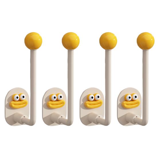 4 шт. самоклеящиеся настенные крючки прочные несущие креативные формы легко устанавливаются настенные вешалки для полотенец без перфорации