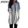JPNTKY Women's Fashion Casual Autumn Winter Long Sleeve O-Neck Blouses & Shirts