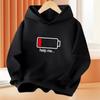 New Low Battery Help Me Hoodies Printed Unisex Women Fashion Hip Hop Hoodie Hooded Sweatshirts Pullovers Unisex Tracksuits Clothing