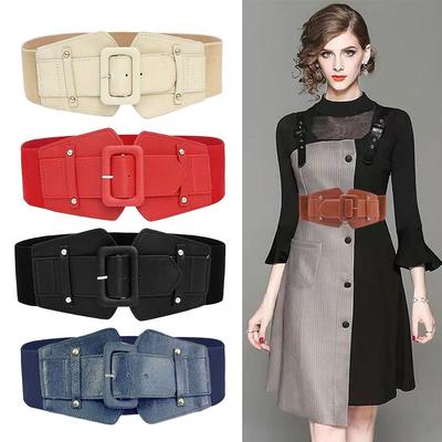 Эластичные кушаки из искусственной кожи, эластичные поясные ремни, модная накладка на талию для женщин, леди, девушки