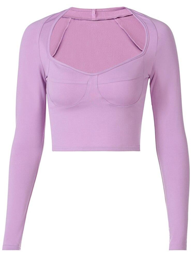 Женский сетчатый топ Y2K, укороченный топ с длинными рукавами и квадратным вырезом, однотонные белые топы с крючками в стиле гранж, сексуальная коричневая футболка, одежда