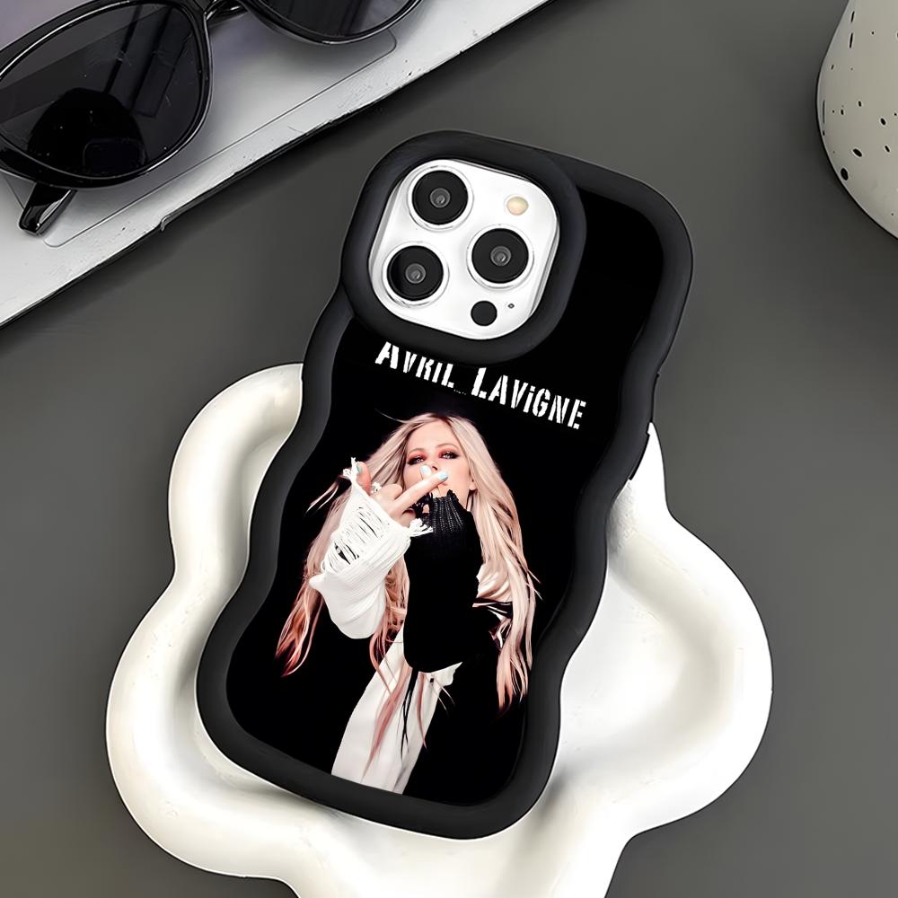 Avril Lavigne Чехол для мобильного телефона из ТПУ с волнистым краем для iPhone 17 16 15 14 13 12 11 Air Pro Max Plus Цветная крышка