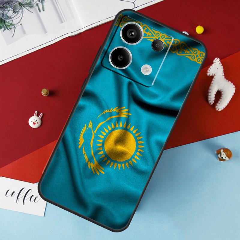 Чехол с флагом Казахстана для Xiaomi Redmi Note 13 12 10 8 9 11 Pro 12S 10S 11S Redmi 13C 10A 10C 9C 12C Cover