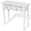 VidaXL Console and Dressing Table with 2 Drawers White