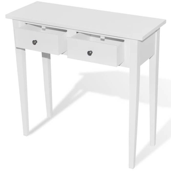 VidaXL Console and Dressing Table with 2 Drawers White