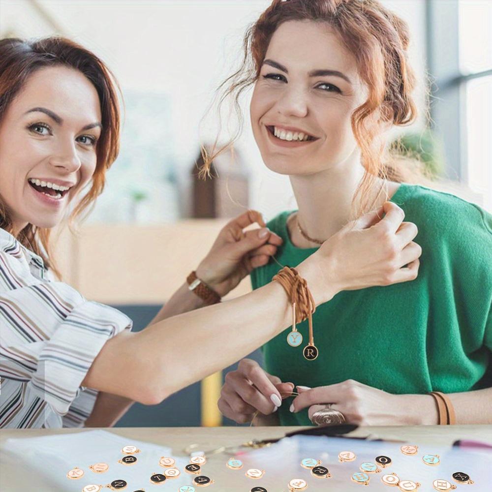 6/12/24PCS Alloy Material Jewelry Making Letter Pendant DIY Summer Beach Foot Chain Bracelet Earrings Wedding Party Gift Accessories