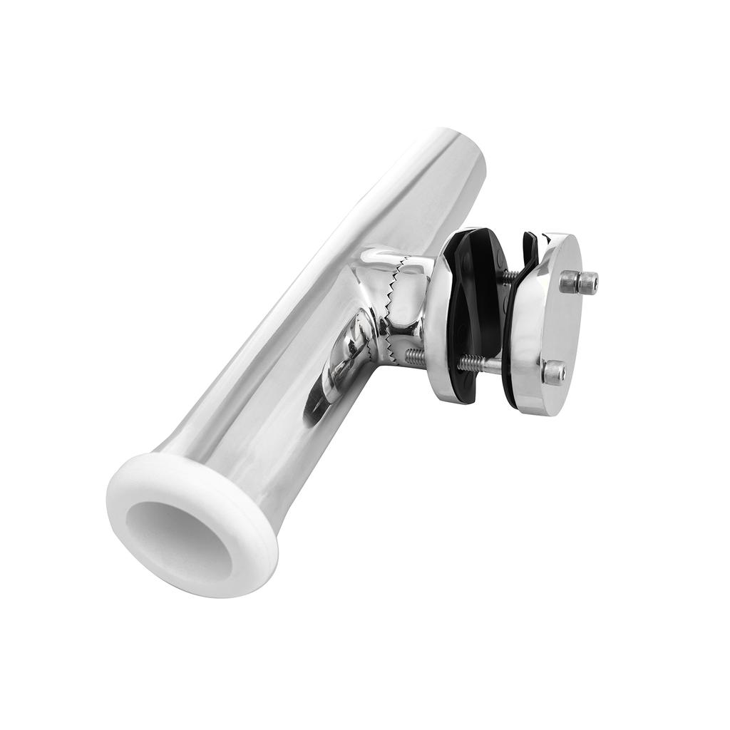 HANSE MARINE Stainless Steel Fishing Rod Holder Clamp-on Rod Holder with Rubber Rail Protector Marine Accessories