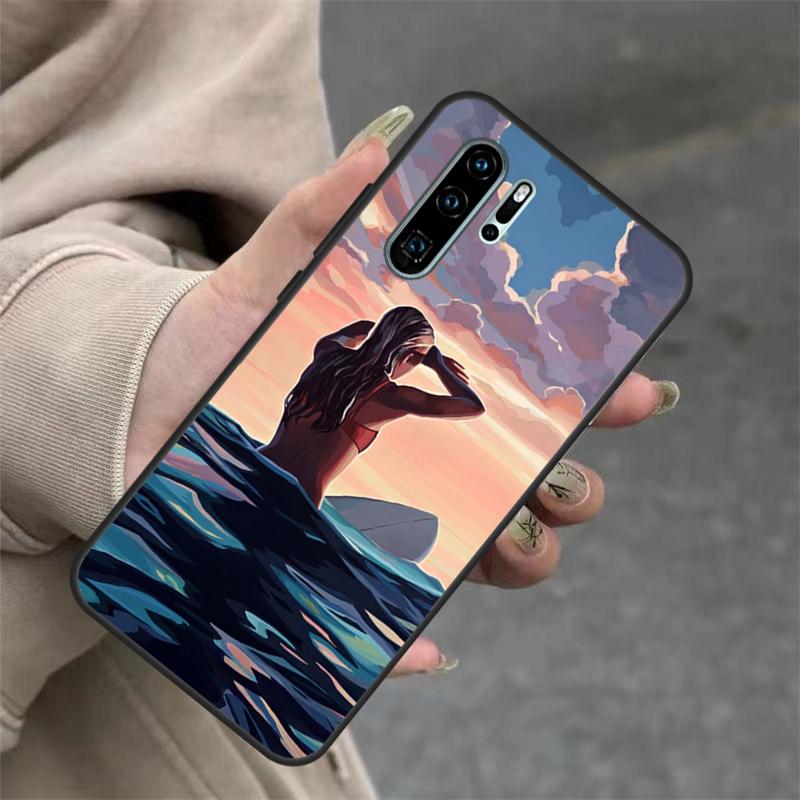 Чехол Surfing Wave для Huawei Nova 3i 7i 8i 11i Y60 Y70 Y90 Y61 Y91 10 9 SE 11 Pro P20 P40 P30 Lite