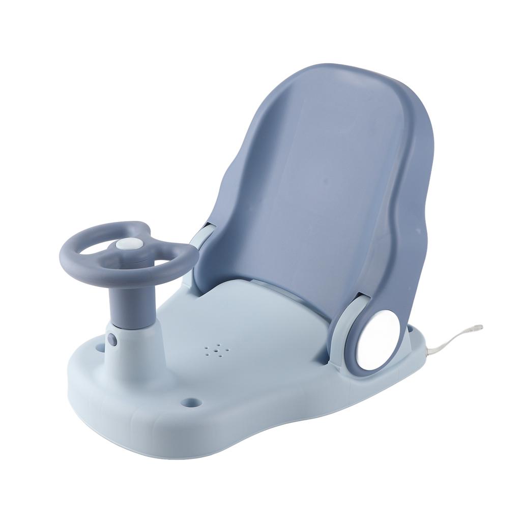 Детское кресло для душа с противоскользящим покрытием, регулируемое положение сидя, лежа, складное, устойчивое, с присоской, для детской ванны
