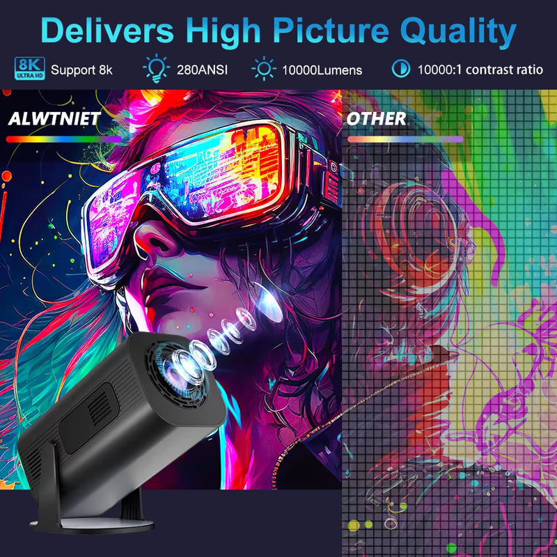 P330 Android 11 280 ANSI проектор 4K 8K Native 1080P Wifi6 BT5.0 кинотеатр Smart TV уличный портативный мини-проектор модернизированный домашний кинотеатр