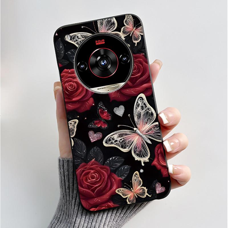Печатный чехол для телефона для ZTE Nubia Focus 2 Ultra 5G Funda Capa Мягкий силиконовый черный корпус Чехол Милый Цветок Мультяшный корпус Coque