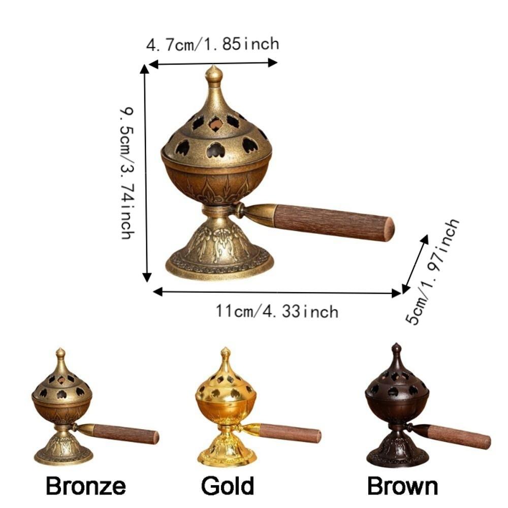 Hollow Out Rotating Incense Burner Non-Stick Powder Aromatherapy Stove Home Fragrance