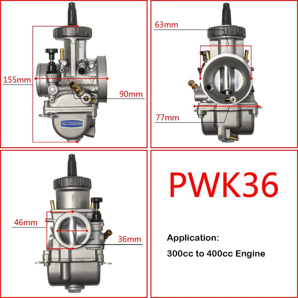 Карбюратор для мотоцикла PWK 33 34 35 36 38 40 42 мм Для Honda CR250R Гоночных скутеров Мотокросса Квадроцикла С Power Jet PWK38 300-650cc