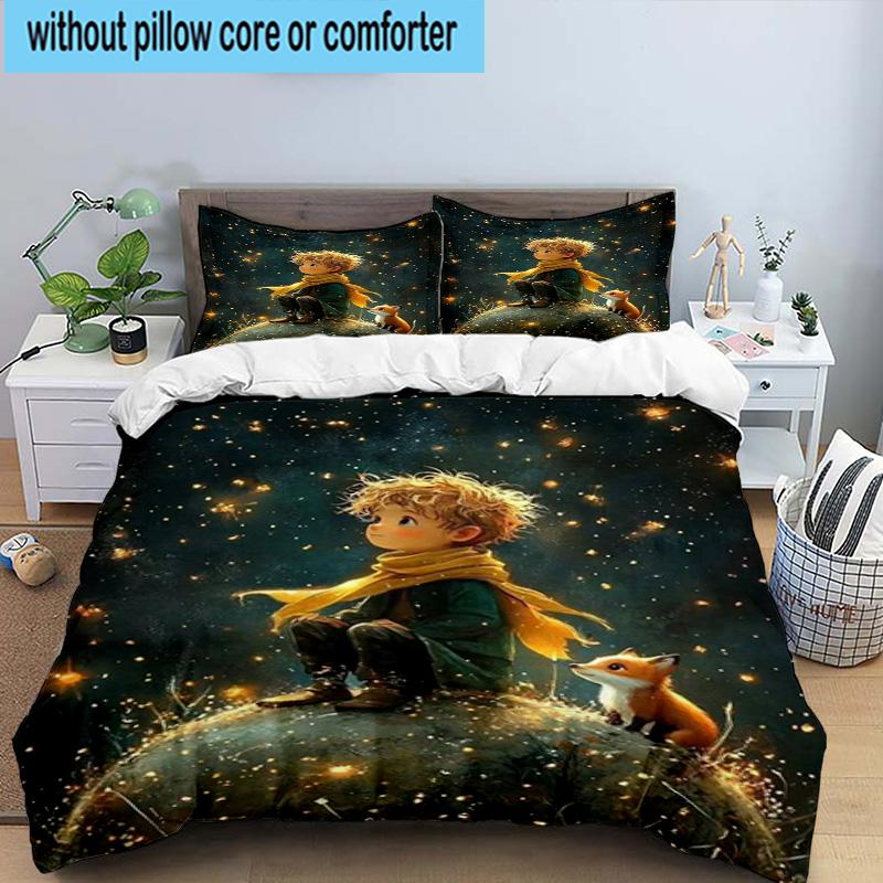 3PCS Prince's Nightly Embrace 3pcs Bedding,Including 3PCS Duvet Cover And 2pcs Pillowcases Perfect for Christmas,Ideal for Bedroom, Dormitory