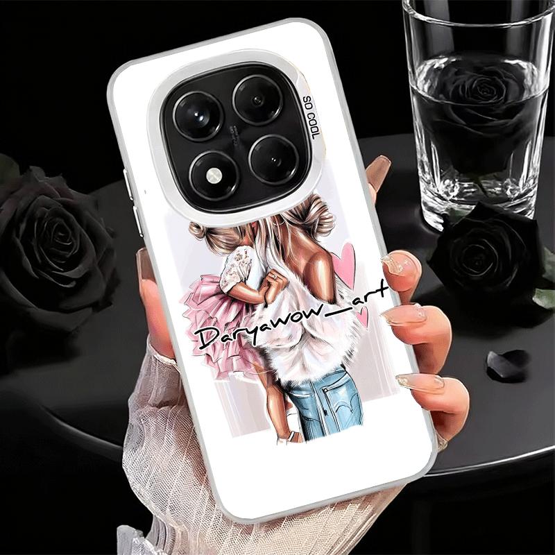 Mom Baby Girls Theme Soft Phone Case for Xiaomi Redmi Note 13 14 15 Pro Plus 12S 12 11S 11 11T 10S 10 Shockproof Cover Back Shel