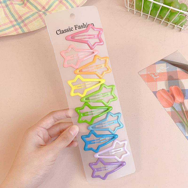 Модная заколка для волос Y2K Star: Милая боковая челка в стиле миллениалов и знаменитостей, японский и корейский стиль