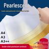 Двусторонний перламутровый кардсток золотого и ледяного белого цвета - A4, обложка 120 г/м², специальная бумага 250 г/м²/300 г/м²