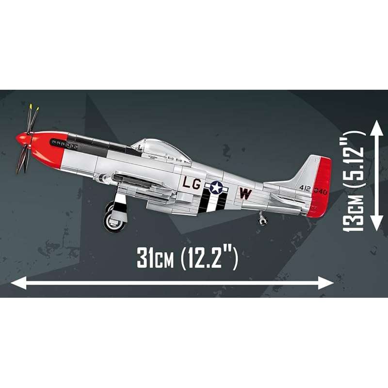 COBI block movie топовый американский армейский самолет P-51D mustang масштаб 1/32 350 деталей совместимый с lego [MADI IN EU]5846
