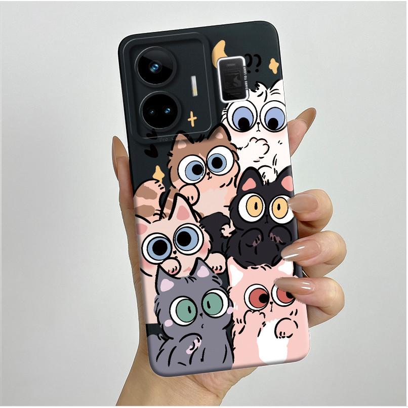 For Realme GT3 GT Neo 5 RMX3706 RMX3709 Case Aesthetic Pretty Butterfly Flowers Shockproof Silicone Soft Cover Protective Casing