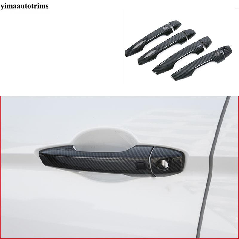 Car Side Door Handle Decoration Protection Cover Trim For Mitsubishi Outlander - 2025 ABS Chrome / Carbon Fiber Accessories