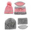 3 Pieces Women's Knitted Hat Scarf Caps Neck Warmer Winter Hat Ladies Girls Skullies Beanies Capst