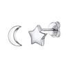 925 Sterling Silver Star Moon Stud Earring
