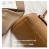 Women's Handbag Niche Design Solid Color Shoulder Bag Versatile Senior Sense of Large Capacity Crossbody Bag